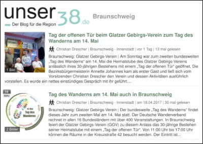 Berichte auf unser38.de